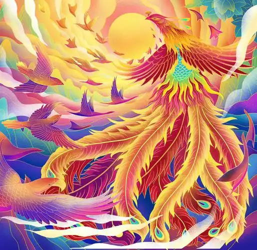 百鸟朝凤绚丽色彩