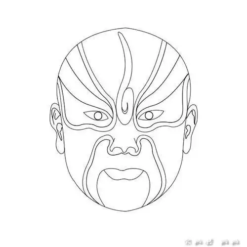 脸谱简笔画我爱京剧脸谱