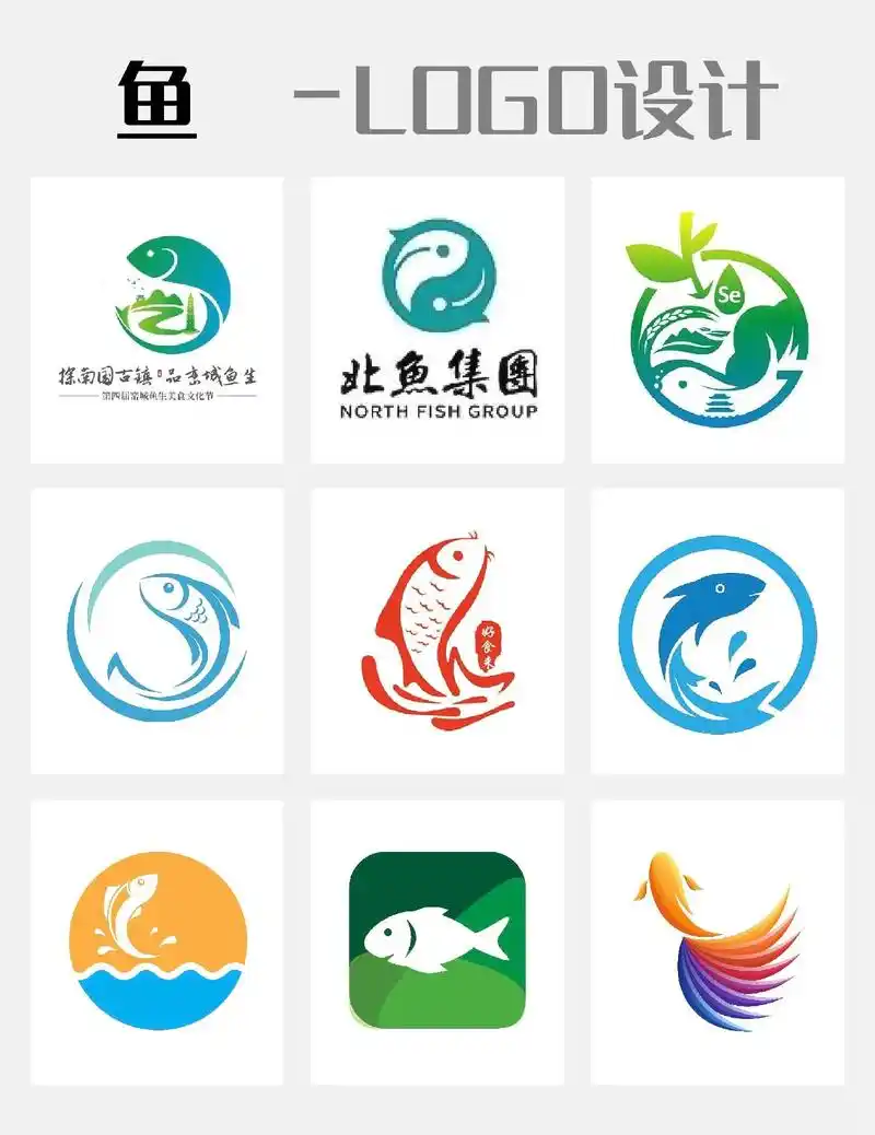 鱼logo怎么设计?
