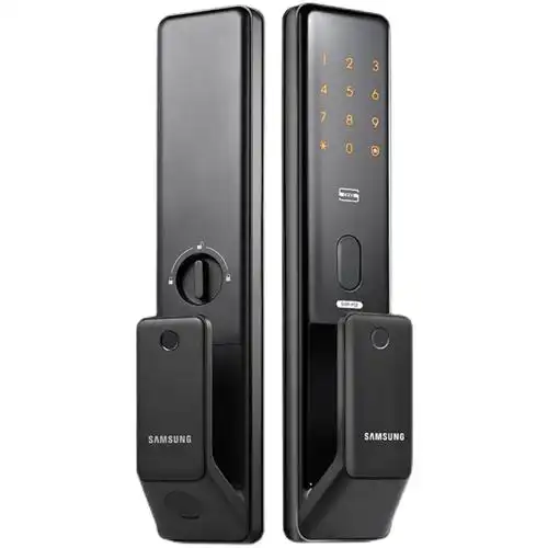 指纹官方授权三星shpp50曜石密码锁磁卡智能感应智能门锁