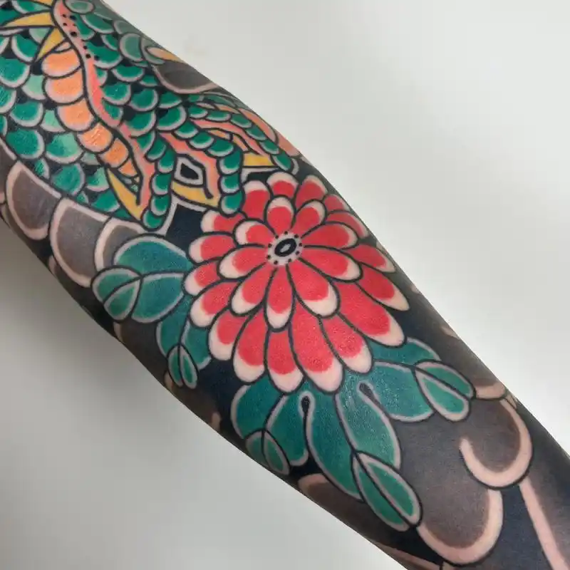 花臂半甲 上高清细节照,总耗时大概50个小时