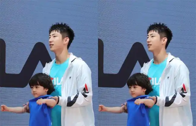 黄景瑜与豪豪合体,眼神对视仍不陌生,网友:好爸爸无疑了!