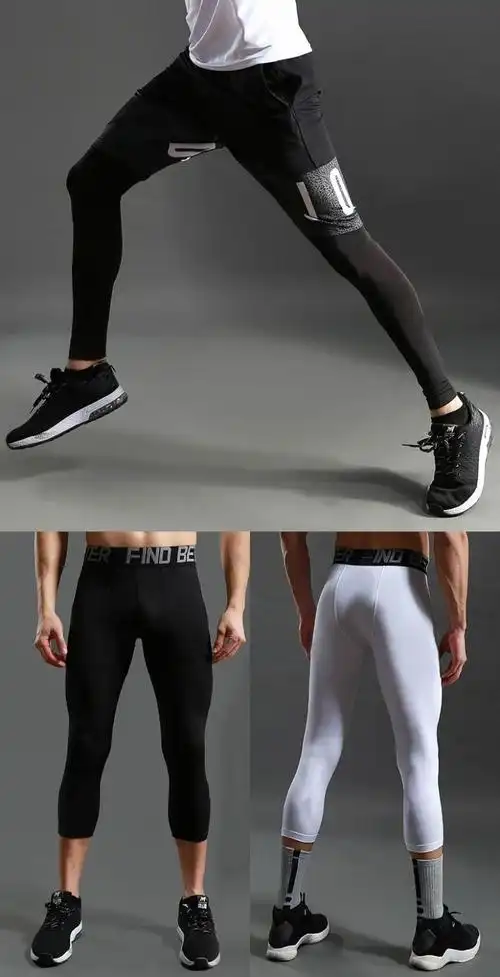 打底裤男篮球紧身裤男七分裤训练装备紧身衣高弹压缩跑步打底运动九分