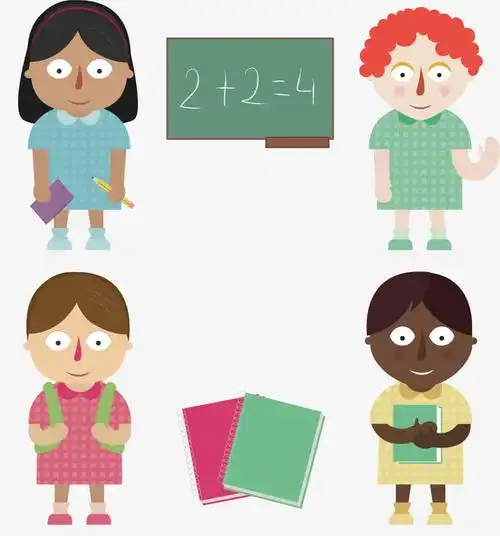 上课的小学生免抠素材免费下载_觅元素51yuansu.com