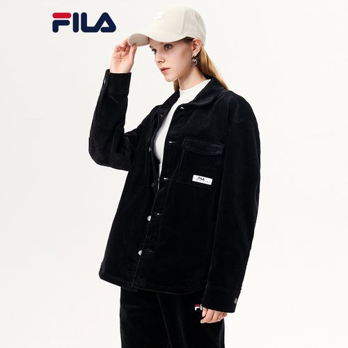外套fila斐乐情侣2021冬季新款时尚休闲灯芯绒夹克运动茄克