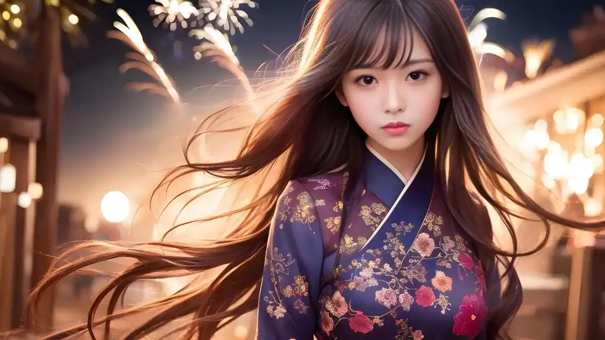 ai绘画 #美图分享 长发飘飘#唯美古风壁纸 #国风古韵  - 抖音