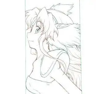 q版侧面女孩简笔画