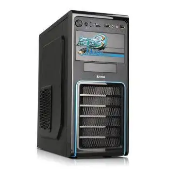 先马(sama)奇迹3 中塔机箱(前置usb3.0/全黑化/铁网防尘/支持ssd)黑色