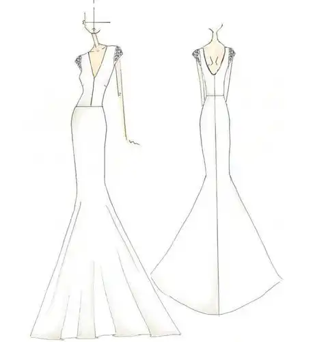 晚礼服手稿搜集-婚纱礼服设计-服装设计