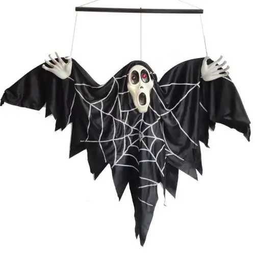 万圣节用品 鬼节道具 酒吧装饰 声控电动蝙蝠吊鬼 万圣节吊鬼