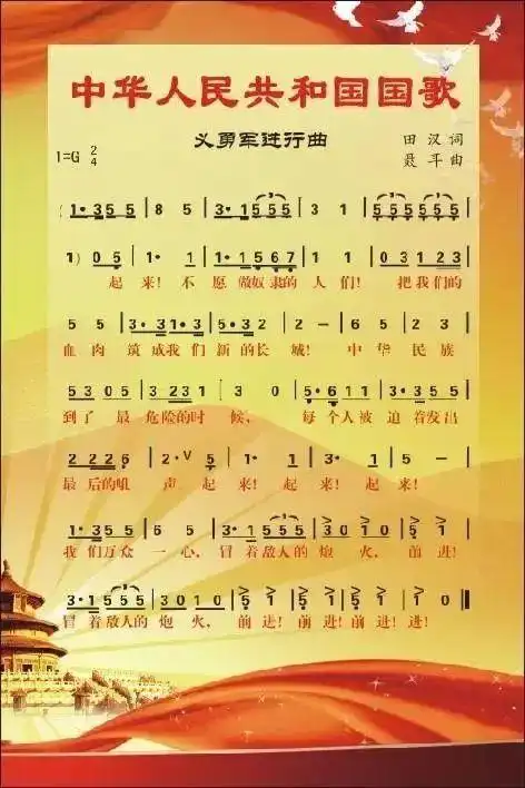 中国国歌含义中国国歌《义勇军进行曲》,诞生于1931年"9·18"事变之后