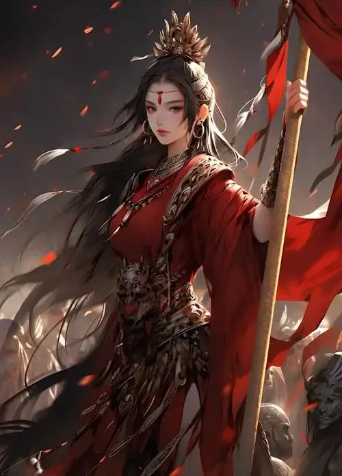 未来这位红衣女将军有更加灿烂的光明前路