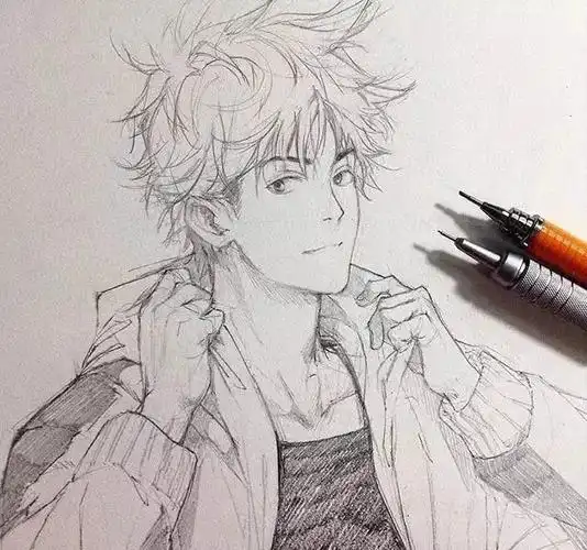 动漫人物素描分享