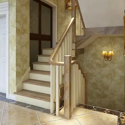 实木楼梯扶手栏杆立柱橡榉木头护手别墅阳台楼梯扶手