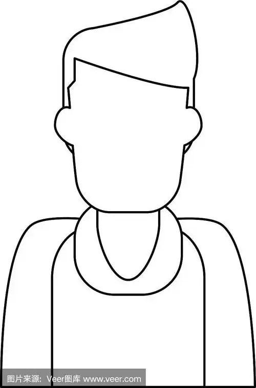 人无脸的侧面黑白