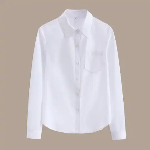 jk白衬衫女日系学生制服学院风大码百搭长袖宽松基础款秋冬季衬衣