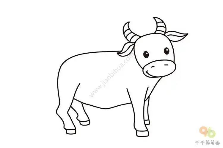 学牛的简笔画