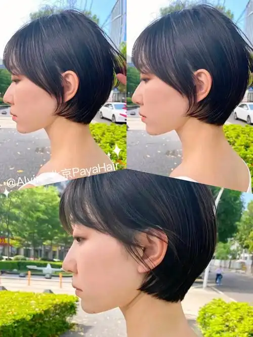 可爱的短发耳后腋可爱至极;俏皮短发"这款发型可以多变,可以假小子也