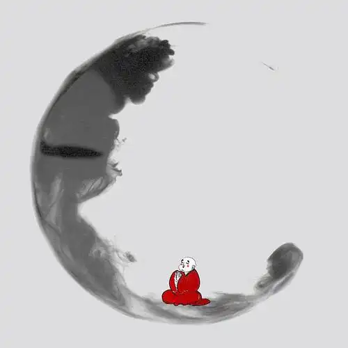 极简的泼墨禅意画作品集