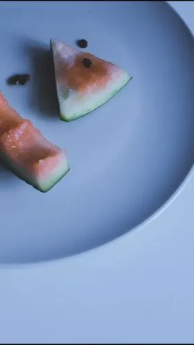 蓝色调 西瓜-堆糖,美好生活研究所