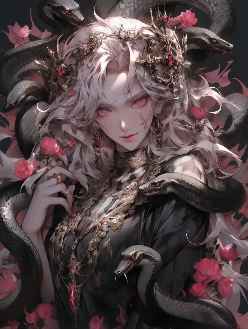 ai绘画# 精美蛇女,犹如美杜莎一般