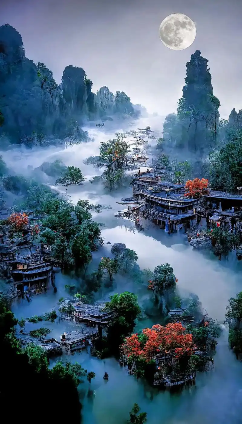 古风#山水如画 #古风壁纸  山水如画,诸君可愿赋诗否?  - 抖音