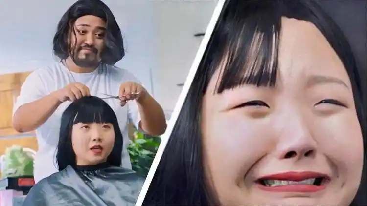 理发遇这样的托尼老师我内心是崩溃的理发翻车爆笑场面