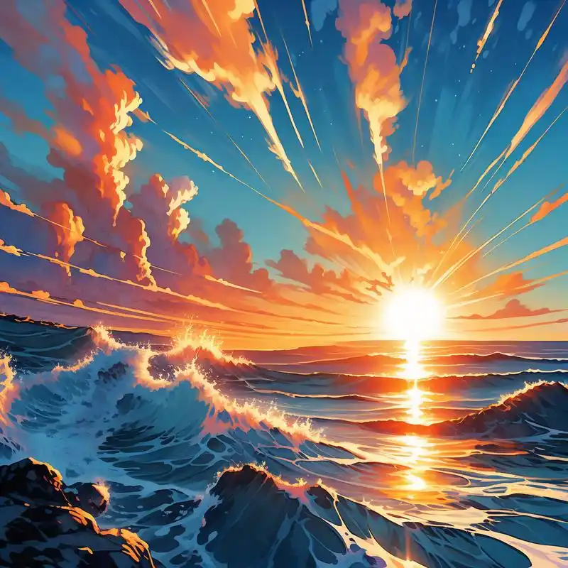 93大海日出头像系列98 迎接新的一天,从大海日出的美景开始!