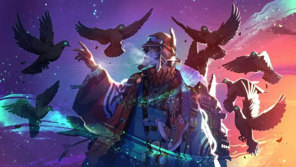 "黑鸦白鸽"#黑白系 #壁纸图片 #壁纸潮图 #电脑壁纸  - 抖音