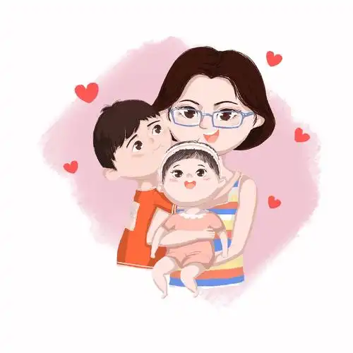 一家三口亲子画|插画|创作习作|草字西 - 原创作品 - 站酷 (zcool)