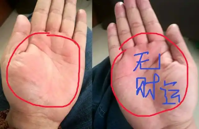 典型的穷苦手相,一世无福,一生无财,福气难聚,注定一生命苦