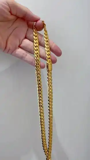 黄金古巴链 #男士黄金项链 #黄金首饰定制 #男士首饰 #创作灵感 @美
