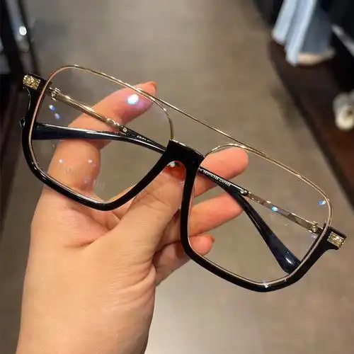 超轻大框倒半框个性潮流男女近视眼镜架宝剑克罗心眼镜框重磅新品