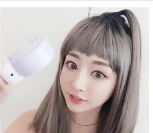 女生亚麻灰色头发图片_女生发型_西子美发网