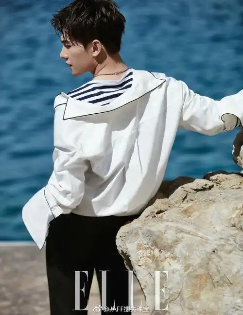 杨洋佩戴铂金首饰登上elle封面