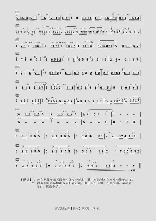 申请指导萨克斯独奏曲《回家》-制谱展评-制谱论坛-谱谱风|简谱|软件