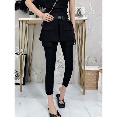 裙裤一体假两件打底裤女裤春秋款外穿高腰显瘦大码带裙子裤裙裤子