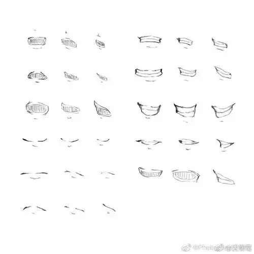 动漫嘴巴画法参考