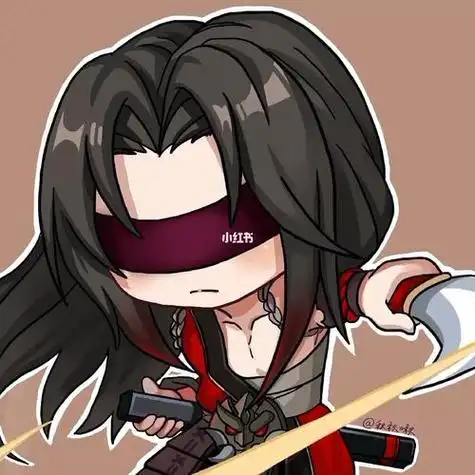 自画snk橘右京修罗q版头像绘画过程