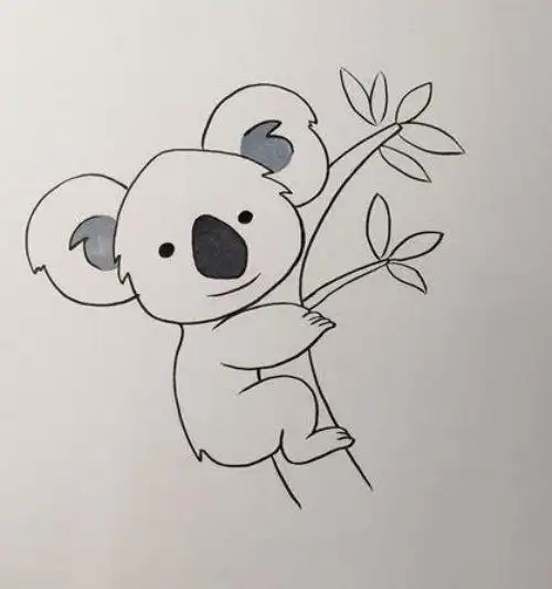 可爱简单考拉简笔画怎么画 呆萌考拉简笔画教程