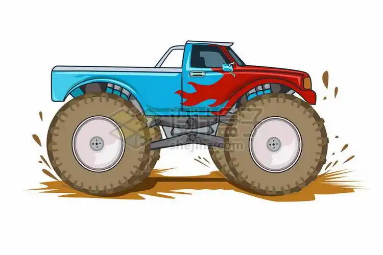 溅起泥水的大脚车越野车2700289矢量图片免抠素材