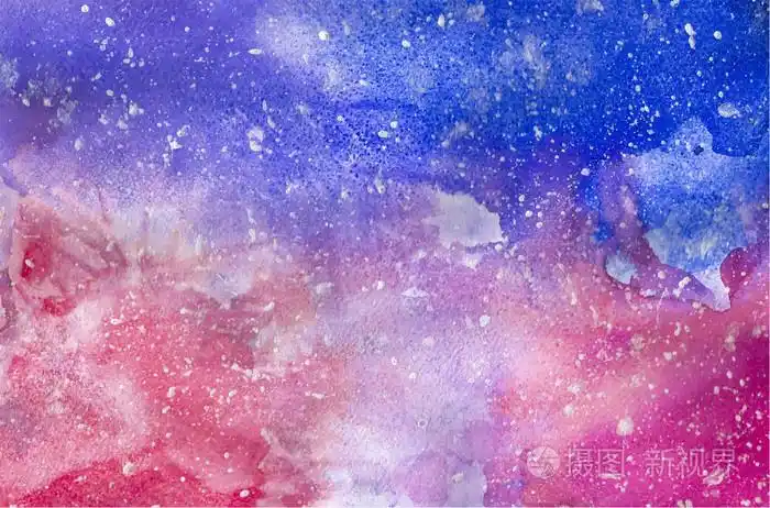 粉色蓝色水彩背景空间