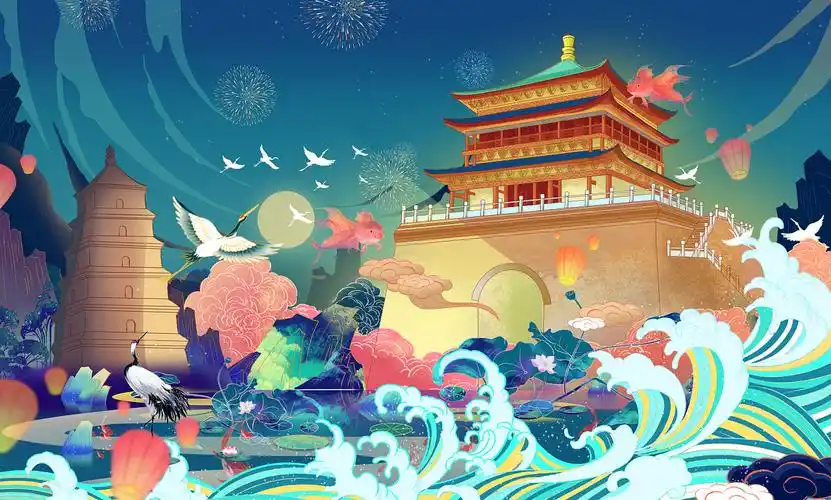 长安潮|插画|商业插画|daraum - 原创作品 - 站酷 (zcool)