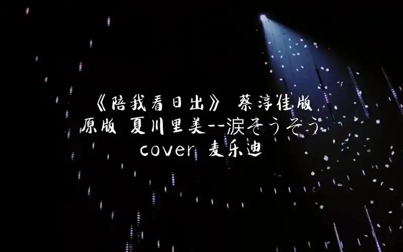 【k歌】陪我看日出(2004-蔡淳佳版)