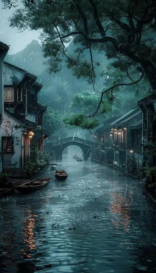 江南烟雨小镇🌧️/手机壁纸
