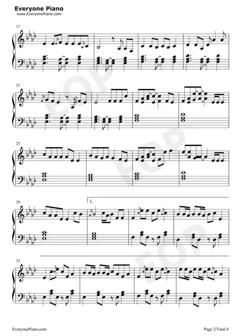 芒种-好听版五线谱预览2