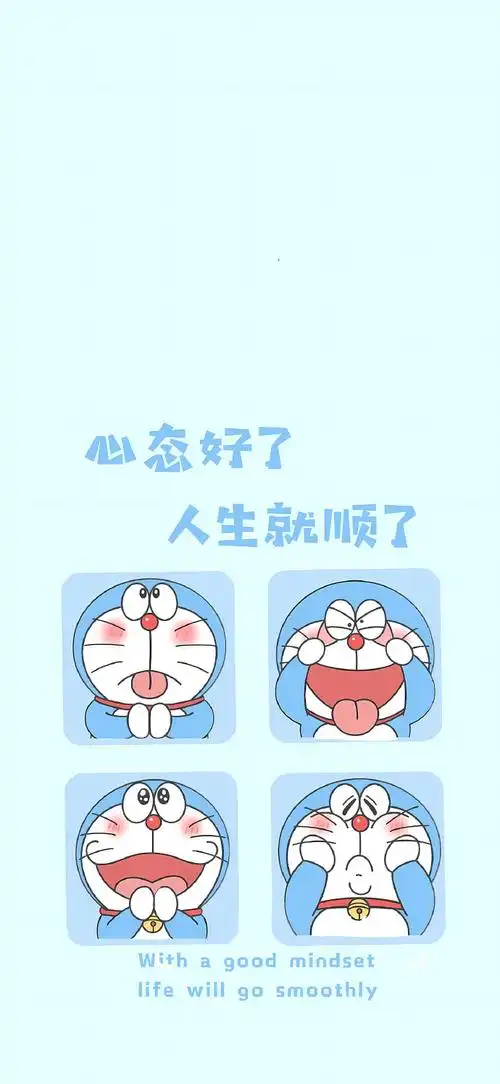 可爱卡通 蓝胖子 哆啦a梦壁纸#手机壁纸##哆啦a梦