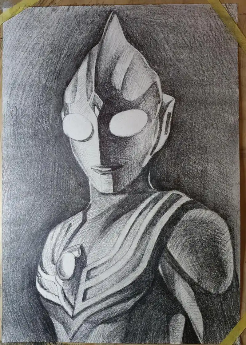 一起找到童年,你相信光吗?迪迦奥特曼 #素描 #手绘 #一起 - 抖音