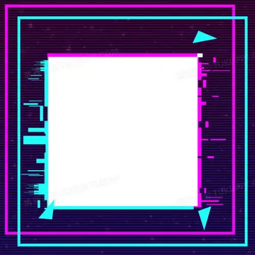 抖音故障风边框素材