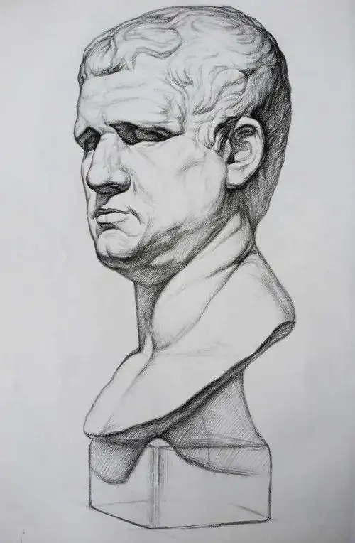 石膏像阿格里巴结构素描 - mdnice 墨滴